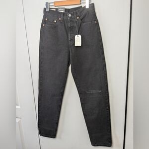 NWT Levi's 501 jeans black size 26x31 straight leg value of 128$ +tx
